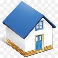 家房子蓝色房子图标