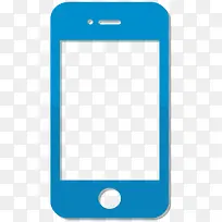 智能手机蓝色图标