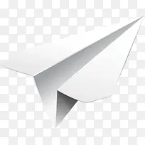 手绘白色环保纸飞机