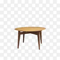 圆木桌设计免扣素材