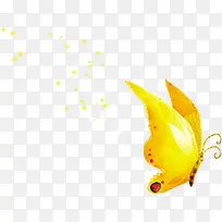 黄色绚丽蝴蝶星光设计