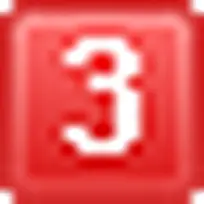 红色的数字3 icon