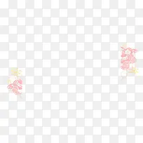 中国风红色剪纸花纹