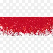 红底白色雪花海报背景圣诞节