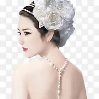 唯美美女回梦一笑素材图