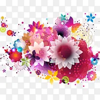 彩色花朵迎中秋图片