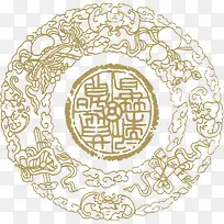 绿色花纹文字装饰