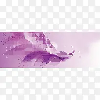 紫色炫丽立体色彩背景banner