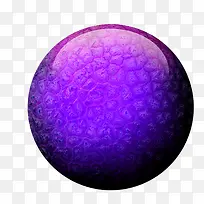 紫色的按钮球体