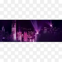 音乐紫色梦幻背景banner