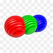 红绿蓝球体