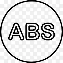 ABS的圆轮廓图标