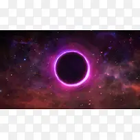 紫色日食海报背景