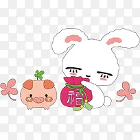可爱兔子卡通