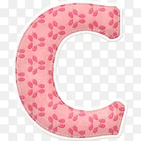 粉红字母c