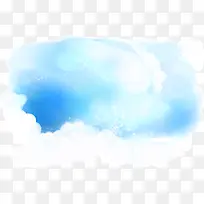 蓝色云朵抽象艺术
