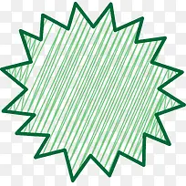 绿色简约线条符号