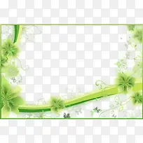 绿色潮流花纹装饰