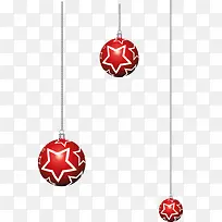 红色星星圣诞节装饰