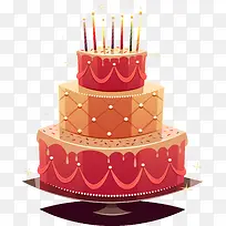 生日蛋糕矢量图片