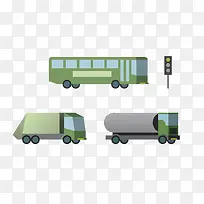 扁平公交车货车.