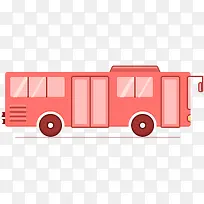 卡通粉色公交车
