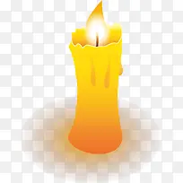 黄色闪耀蜡烛