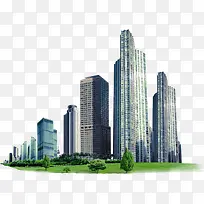 城市高楼建筑绿化