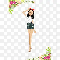 时尚的女孩