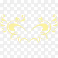 黄色新年花纹装饰