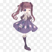 卡通小女孩
