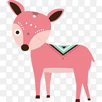 矢量粉色小鹿