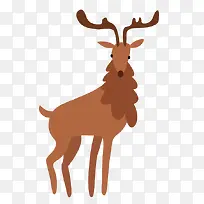 png小鹿动物手绘矢量图片
