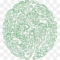 绿色花纹图案背景