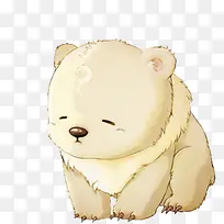 黄色卡通可爱小熊