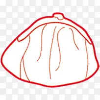 手绘红色装饰饰品包包