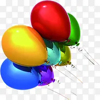 手绘彩色漂浮气球