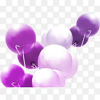 飞舞的紫色气球