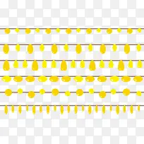 简约黄色装饰灯条矢量图