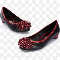 黑红色时尚女鞋夏季