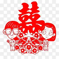 婚礼的红双喜