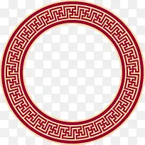 中式婚庆环形花纹图案