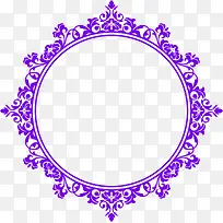 紫色花环圆形婚庆