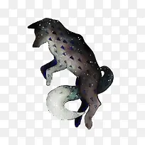 手绘狼