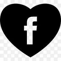 心与社会媒体的脸谱网标志图标