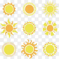 9款创意太阳矢量素材