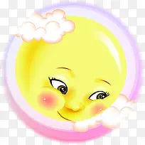 黄色太阳创意设计笑脸