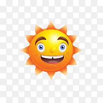 温暖笑脸太阳矢量图