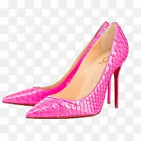 粉色高跟鞋图片