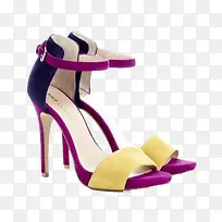 紫罗兰色高跟鞋
